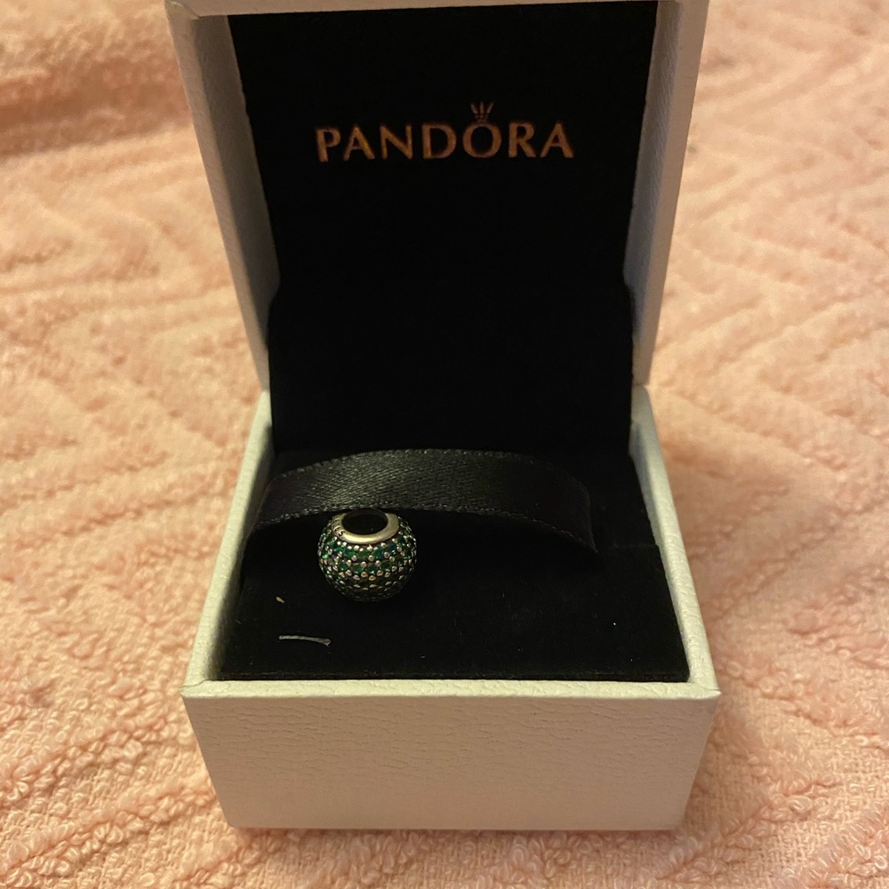 Authentic Pandora Emerald Cubic Charm